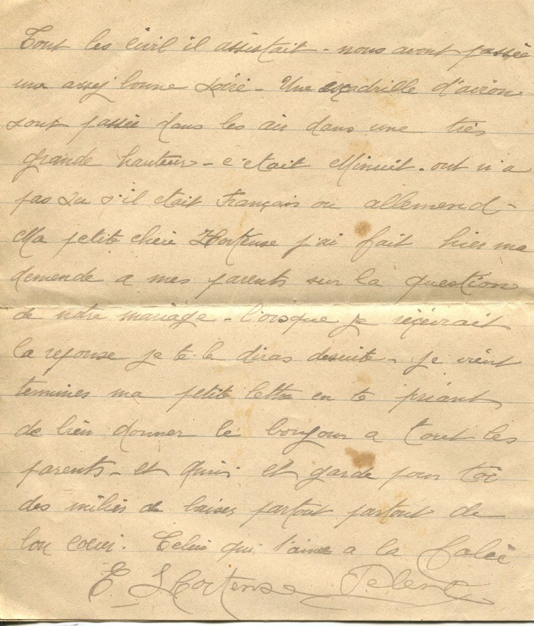295 - 19 Mai 1917 - Lettre d'EugÃ¨ne Felenc adressÃ©e Ã  sa fiancÃ©e Hortense Faurite - Page 4.jpg