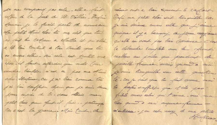 303 - 22 Mai 1917 - Lettre d'EugÃ¨ne Felenc adressÃ©e Ã  sa fiancÃ©e Hortense Faurite - Page 2 & 3.jpg