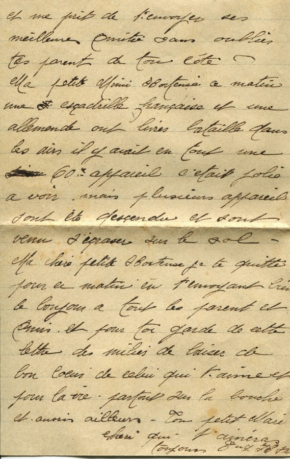 310 - 24 Mai 1917 - Lettre d'EugÃ¨ne Felenc adressÃ©e Ã  sa fiancÃ©e Hortense Faurite - Page 4.jpg