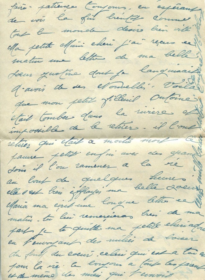 332 - 2 Juin 1917 - Lettre d'EugÃ¨ne Felenc adressÃ©e Ã  sa fiancÃ©e Hortense Faurite - Page 2.jpg