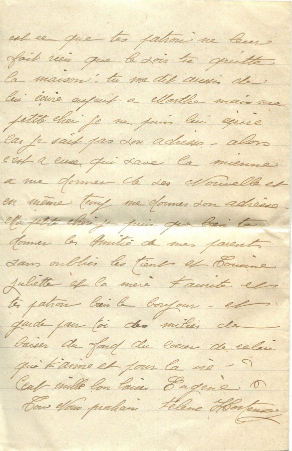 354 - 16 Juin 1917 - Lettre d'EugÃ¨ne Felenc adressÃ©e Ã  sa fiancÃ©e Hortense Faurite - Page 4.jpg