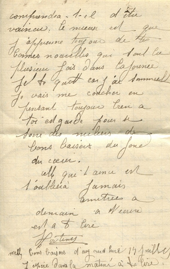 342 - Lettre d'Hortence Fautire Ã  son fiancÃ© EugÃ¨ne Felenc datÃ©e du 13 Juillet 1917 - Page 4.jpg
