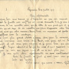 348 - Lettre d'une amie ( Mme Felenq ) adressÃ©e Ã  Hortense Fautire datÃ©e du 19 Juillet 1917.jpg