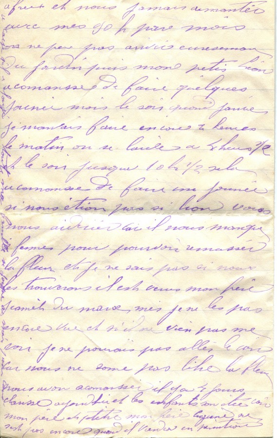 354 - Lettre d'un ami adressÃ©e Ã  Hortense Faurite datÃ©e du 30 Juillet 1917 page 4.jpg