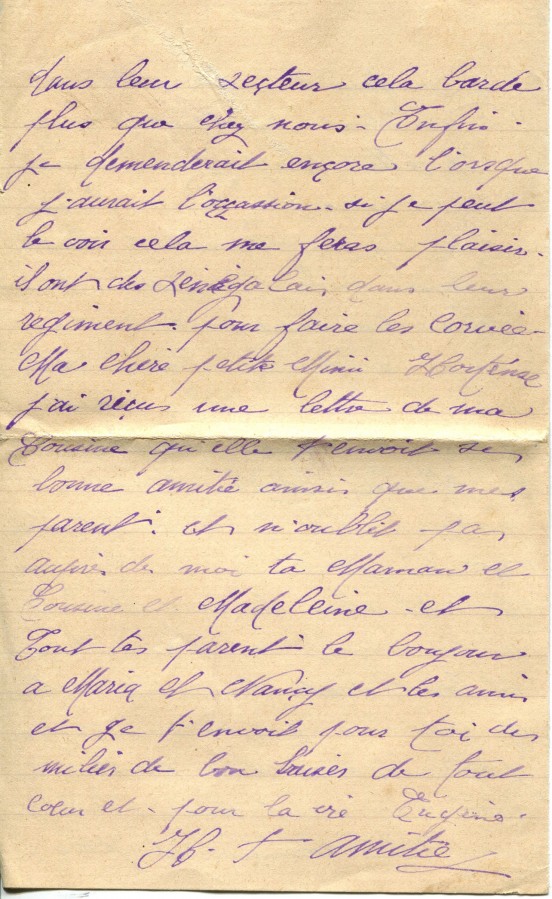 448 - 11 Octobre 1917 - Lettre d'EugÃ¨ne Felenc adressÃ©e Ã  sa fiancÃ©e Hortense Faurite - Page 2.jpg
