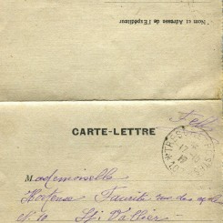 454 - 19 Octobre 1917 - Recto d'une carte-lettre d'EugÃ¨ne Felenc adressÃ©e Ã  sa fiancÃ©e Hortense Faurite.jpg