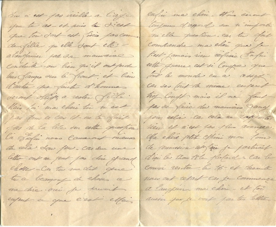 490 - 3 DÃ©cembre 1917 - Lettre de EugÃ¨ne Felenc adressÃ©e Ã  sa fiancÃ©e Hortense Faurite - Page 2 & 3.jpg