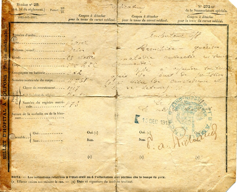 reprise service aprÃ¨s bronchite en service 15 12 1918 autre version.jpg