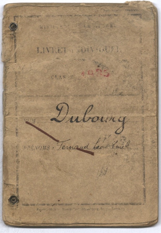 FRAD083_DUBOURG_FERNAND_LIVRET_MILITAIRE_001.JPG
