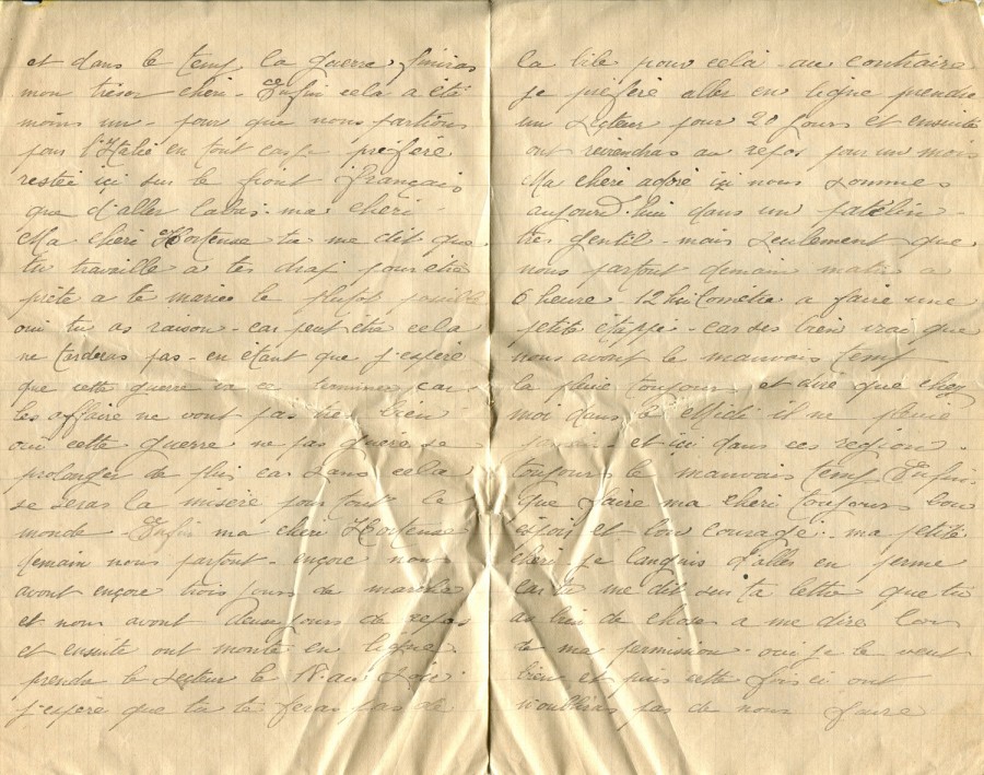 5 - Lettre d'Eugène Felenc adressée à sa fiancée Hortense Fautire datée du 12 janvier 1915 - Page 2 & 3.jpg