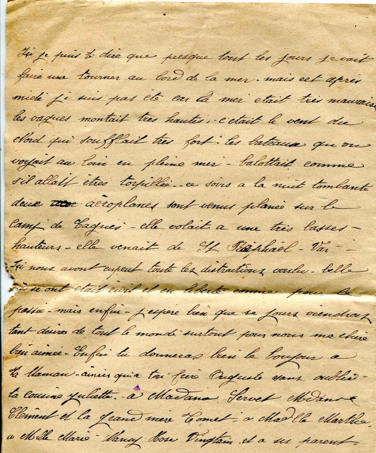 92 - Lettre d'Eugène Felenc adressée à sa fiancée Hortense Faurite datée du 18 novembre 1915- Page 4.jpg