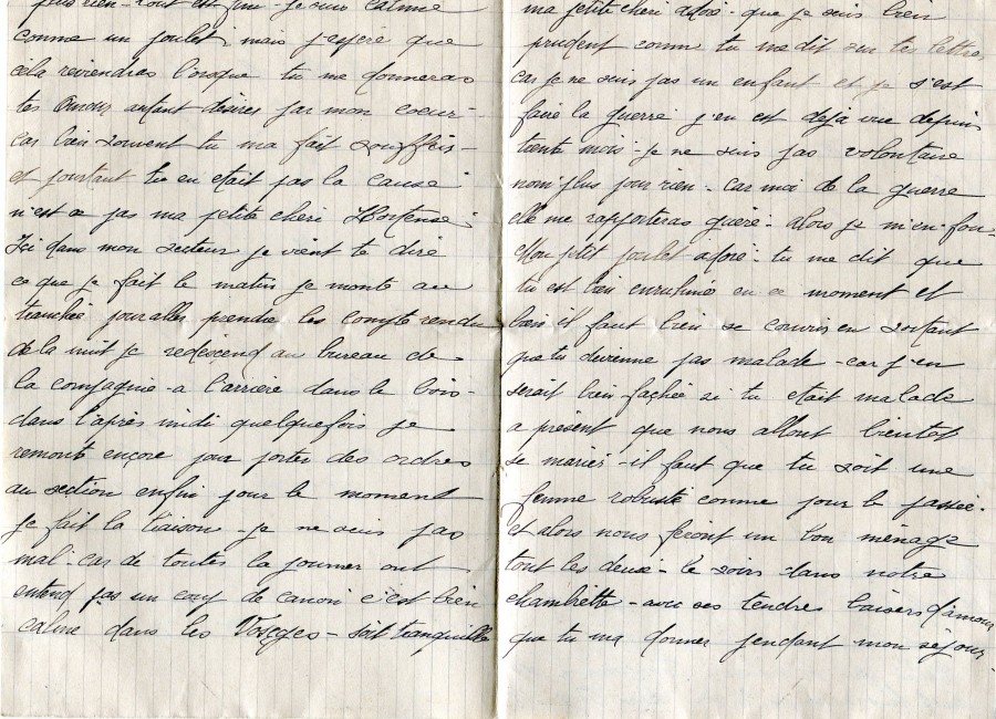 25 - Lettre de Eugène Felenc adressée à sa fiancée Hortense Faurite datée du 19 Janvier 1917 - Page 2 & 3.jpg