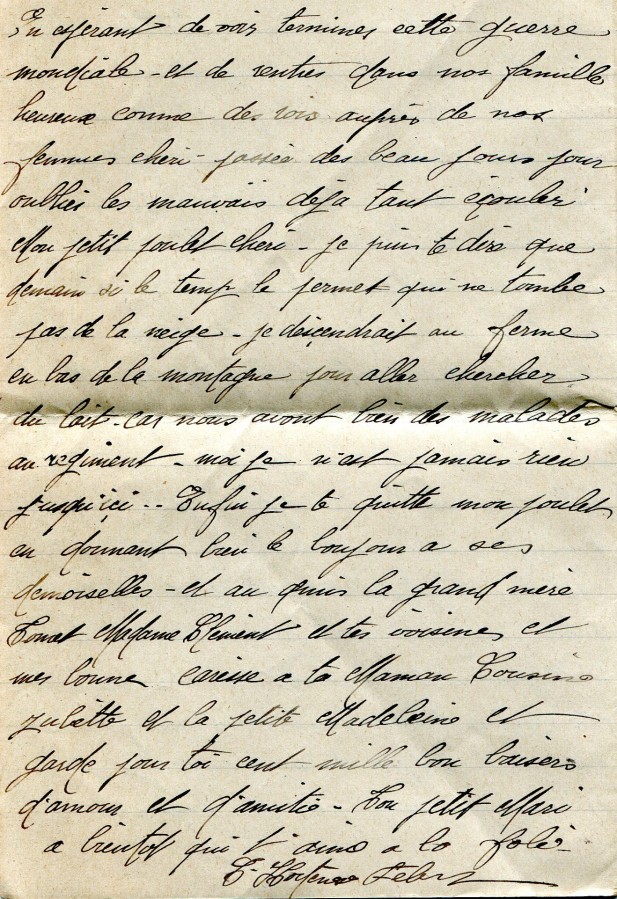 39 - Lettre de Eugène Felenc adressée à sa fiancée Hortence Faurite datée du 24 Janvier 1917 - Page 4.jpg