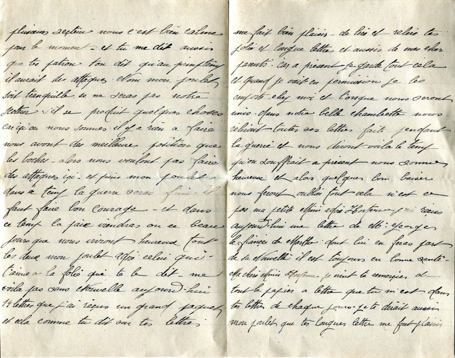 57 - Lettre d'Eugène Felenc adressée à sa fiancée Hortense Faurite datée du 29 Janvier 1917 - Page 2 & 3.jpg