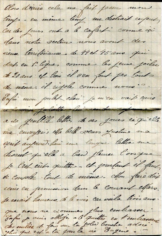 65 - Lettre de Eugène Felenc adressée à sa fiancée Hortense Faurite datée de Janvier 1917 - Page 3.jpg