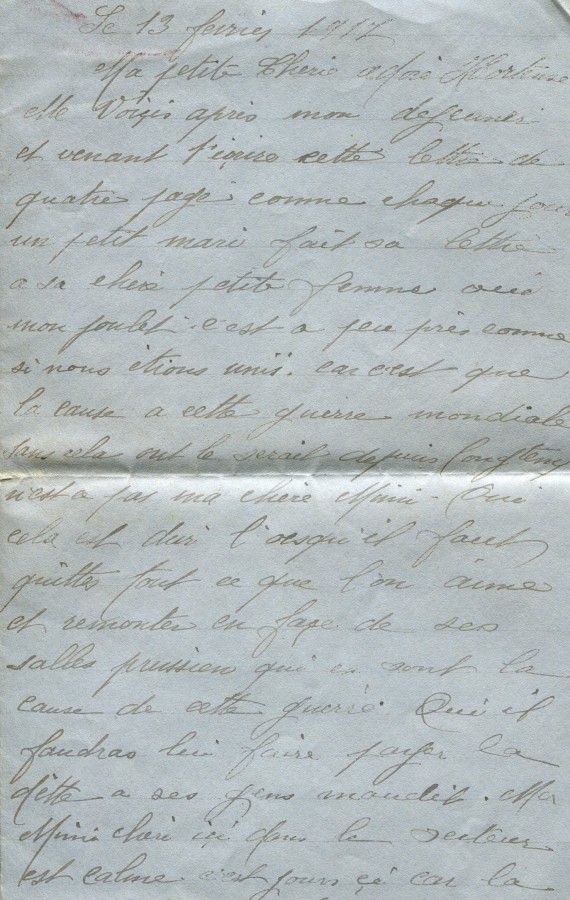 115 - 13 février 1917-Lettre d'Eugène Felenc adressée à Hortense Faurite-page 1.jpg