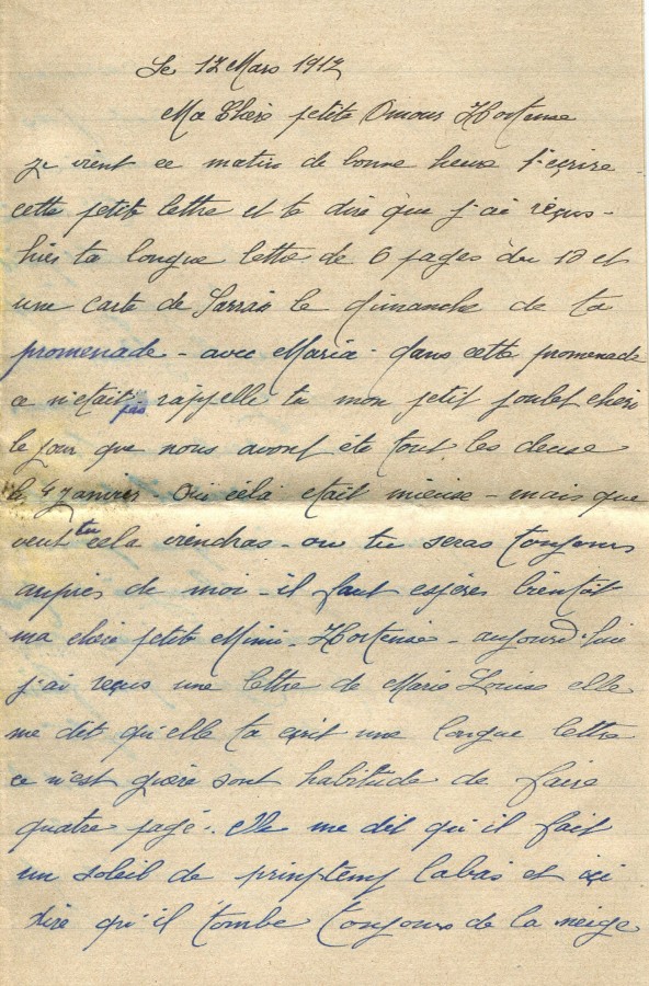 183 - 17 Mars 1917 - Lettre d'Eugène Felenc adressée à sa fiancée Hortense Faurite - Page 1.jpg