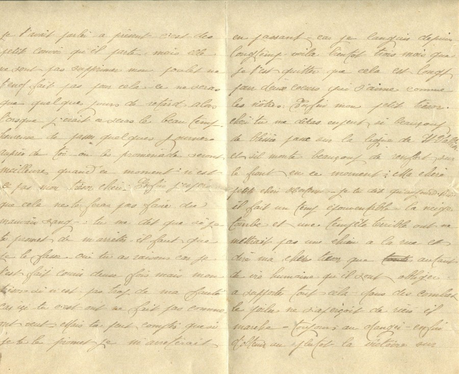 195 - 22 Mars 1917 - Lettre d'Eugène Felenc adressée à sa fiancée Hortense Faurite - Page 2 & 3.jpg