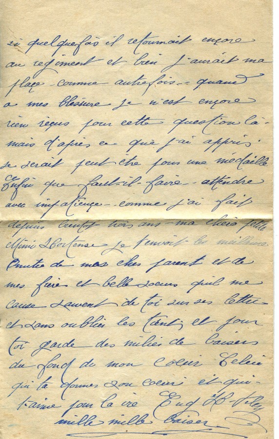 199 - 24 Mars 1917  - Lettre d'Eugène Felenc adressée à sa fiancée Hortense Faurite - Page 4.jpg