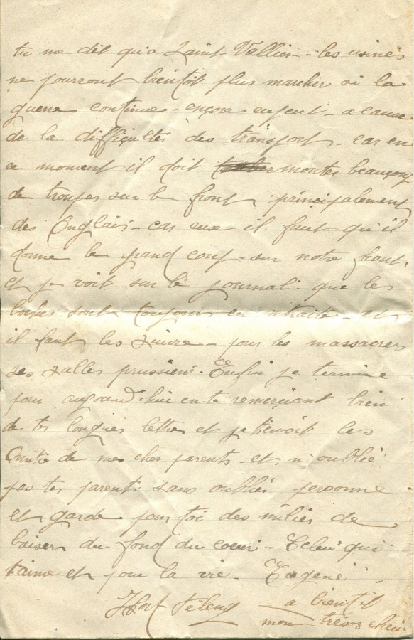 202 - 27 Mars 1917 - Lettre d'Eugène Felenc adressée à sa fiancée Hortense Faurite - Page 4.jpg