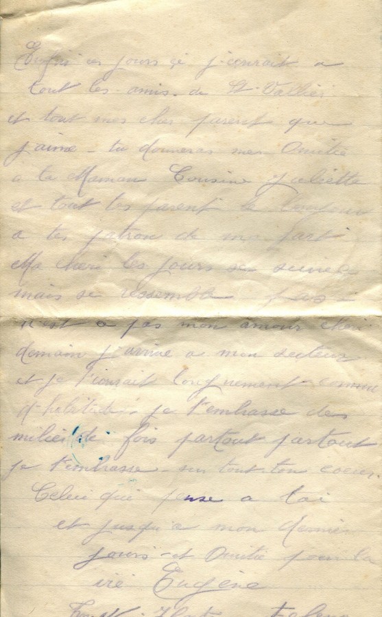 275 - 9 Mai 1917 - Lettre d'Eugène Felenc adressée à sa fiancée Hortense Faurite - Page 4.jpg