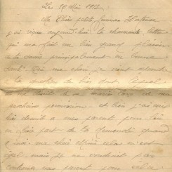 290 - 16 Mai 1917 - Lettre d'Eugène Felenc adressée à sa fiancée Hortense Faurite - Page 1.jpg