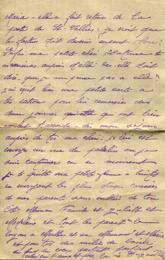 307 - 23 Mai 1917 - Lettre d'Eugène Felenc adressée à sa fiancée Hortense Faurite - Page 4.jpg