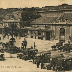 314 - 27 Mai 1917 - Recto d'une carte postale La Gare P.L.M d'Eugène Felenc adressée à sa fiancée Hortense Fautire.jpg