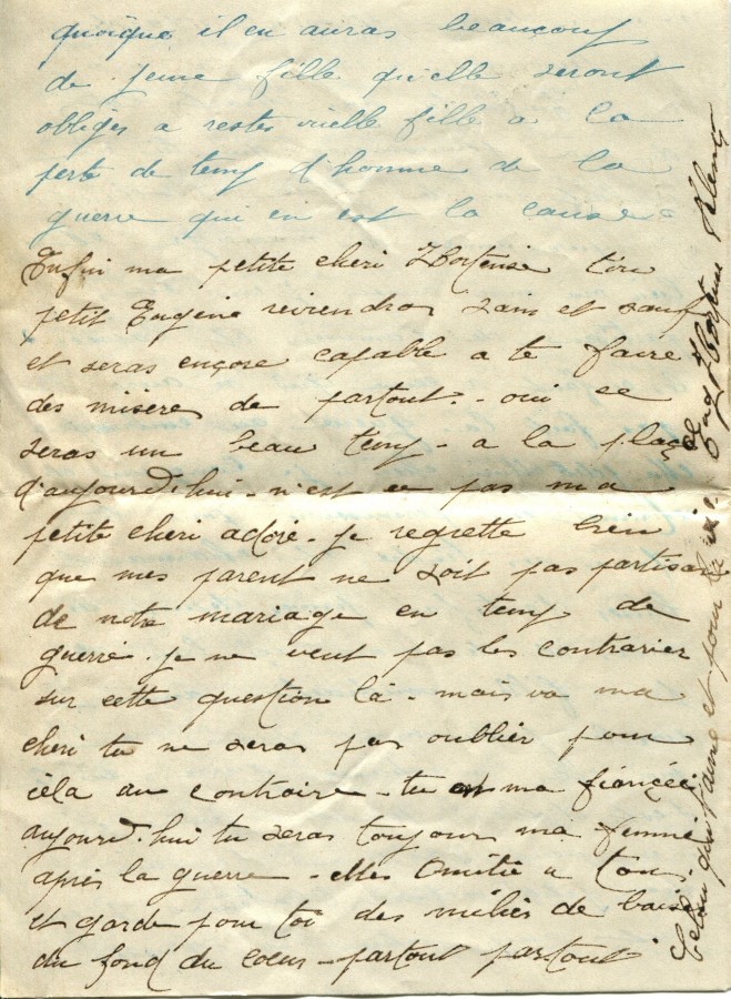 338 - 6 Juin 1917 - Lettre d'Eugène Felenc adressée à sa fiancée Hortense Faurite - Page 4.jpg