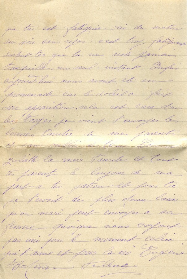 324 - Lettre d'Eugène Felenc adressée à sa fiancée Hortense Fautire datée du 3 Juillet 1917 - Page 4.jpg