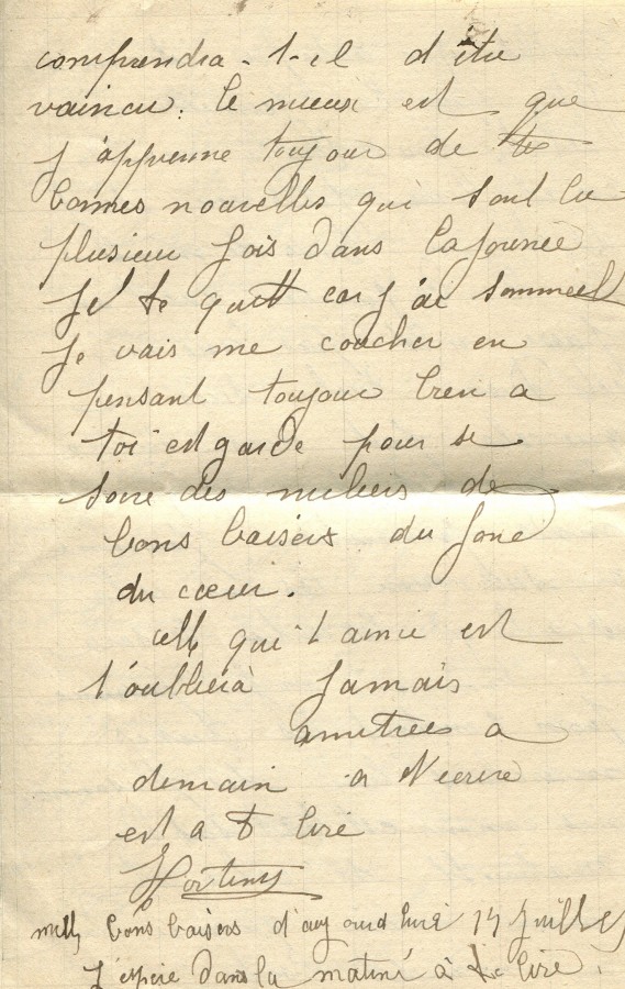 342 - Lettre d'Hortence Fautire à son fiancé Eugène Felenc datée du 13 Juillet 1917 - Page 4.jpg