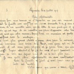 348 - Lettre d'une amie ( Mme Felenq ) adressée à Hortense Fautire datée du 19 Juillet 1917.jpg