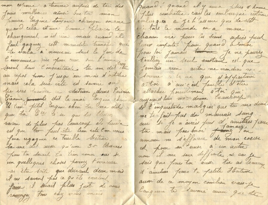 402 - 8 Septembre 1917 - Lettre d'Hortense Faurite à son fiancée Eugène Felenc - Page 2 & 3.jpg