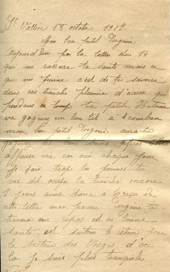 449 - 18 Octobre 1917 - Lettre d'Hortense Faurite à son fiancé Eugène Felenc - Page 1.jpg