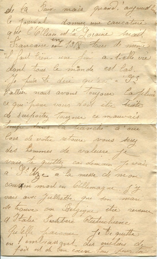 453 - 19 Octobre 1917 - Lettre d'Hortense Faurite adressée à son fiancé Eugène Felenc - Page 2.jpg