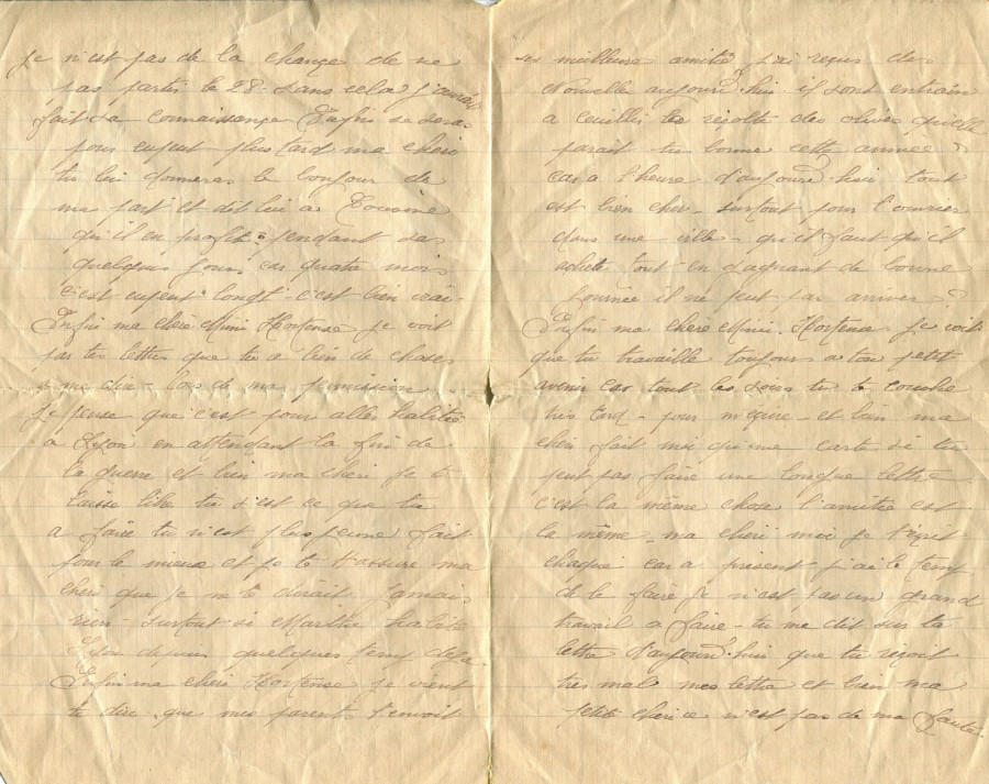 475 - 27 Novembre 1917 - Lettre d'Eugène Felenc adressée à sa fiancée Hortense Faurite - Page 2 & 3.jpg