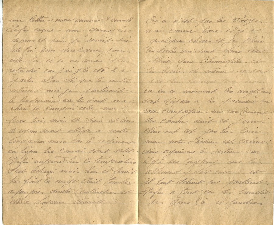 481 - 28 Novembre 1917 (2) - Lettre d'Eugène Felenc adressée à sa fiancée Hortense Faurite - Page 2 & 3.jpg