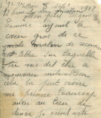 5 - Lettre de Hortense adressÃ©e Ã  son fiancÃ© datÃ©e du 8 septembre 1914 (1).jpg