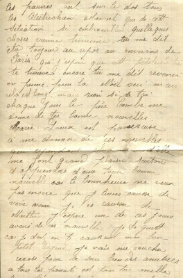 9 - Lettre de Hortense Faurite adressÃ©e Ã  son fiancÃ© datÃ©e du 19 septembre 1914 (2).jpg