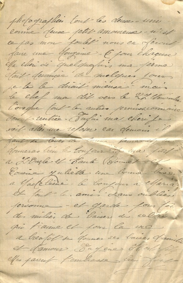 6 - Lettre d'Eugène Felenc adressée à sa fiancée Hortense Fautire datée du 12 janvier 1915 - Page 4.jpg