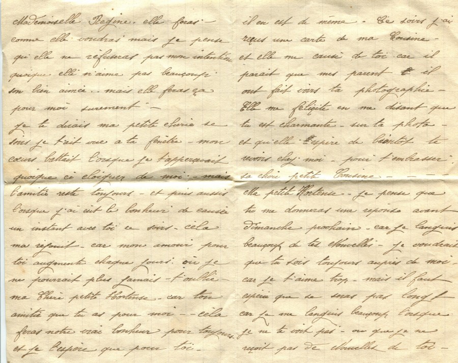 10 - Lettre d'Eugène Felenc adressée à sa fiancée Hortense Faurite datée du 22 juillet 1915 - Page 2 & 3.jpg