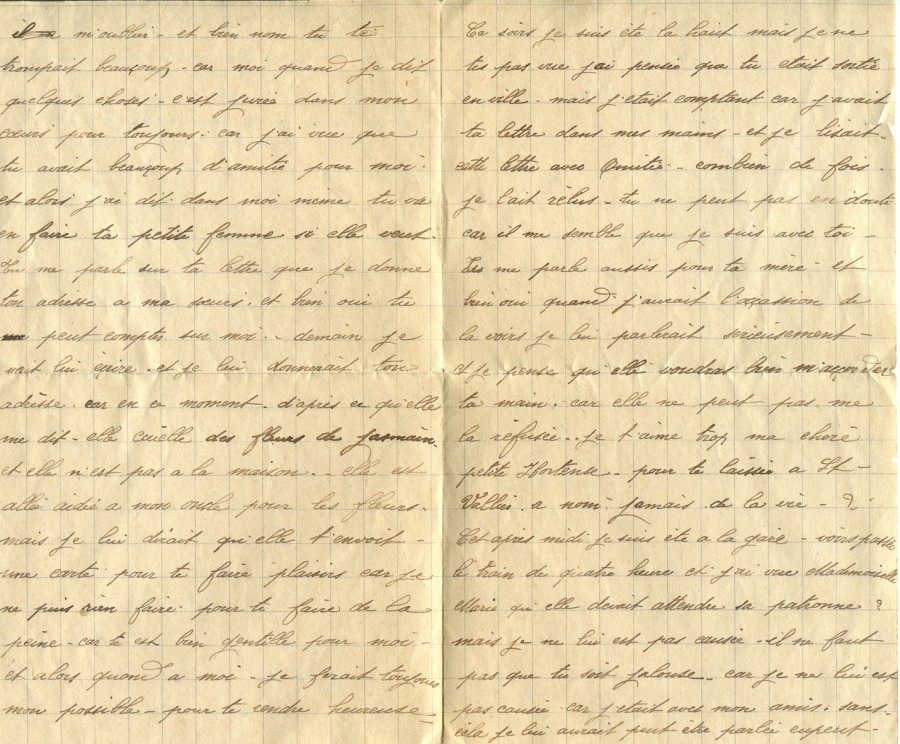 22 - Lettre d'Eugène Felenc adressée à sa fiancée Hortense Faurite datée du 3 août 1915 - Page 2 & 3.jpg