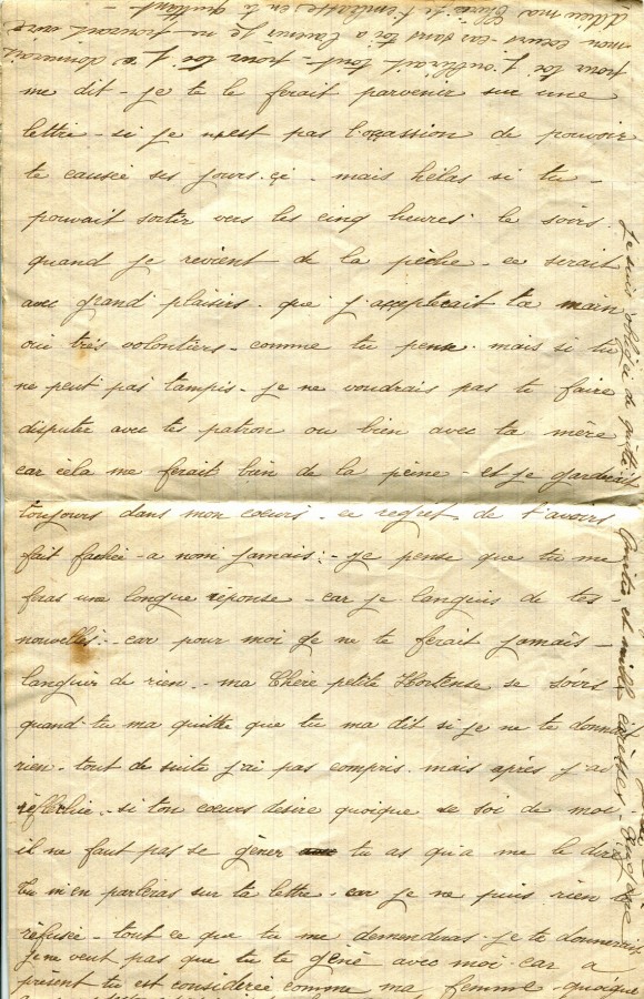 26 - Lettre d'Eugène Felenc adressée à sa fiancée Hortense Faurite datée du 8 août 1915 - Page 4.jpg