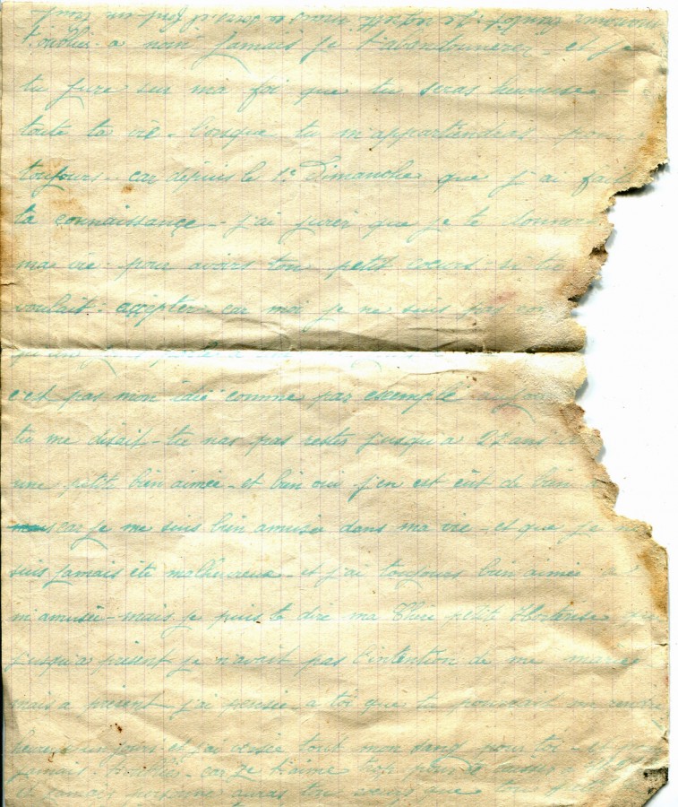 32 - Lettre d'Eugène Felenc adressée à sa fiancée Hortense Faurite datée du 15 août 1915 - Page 4.jpg