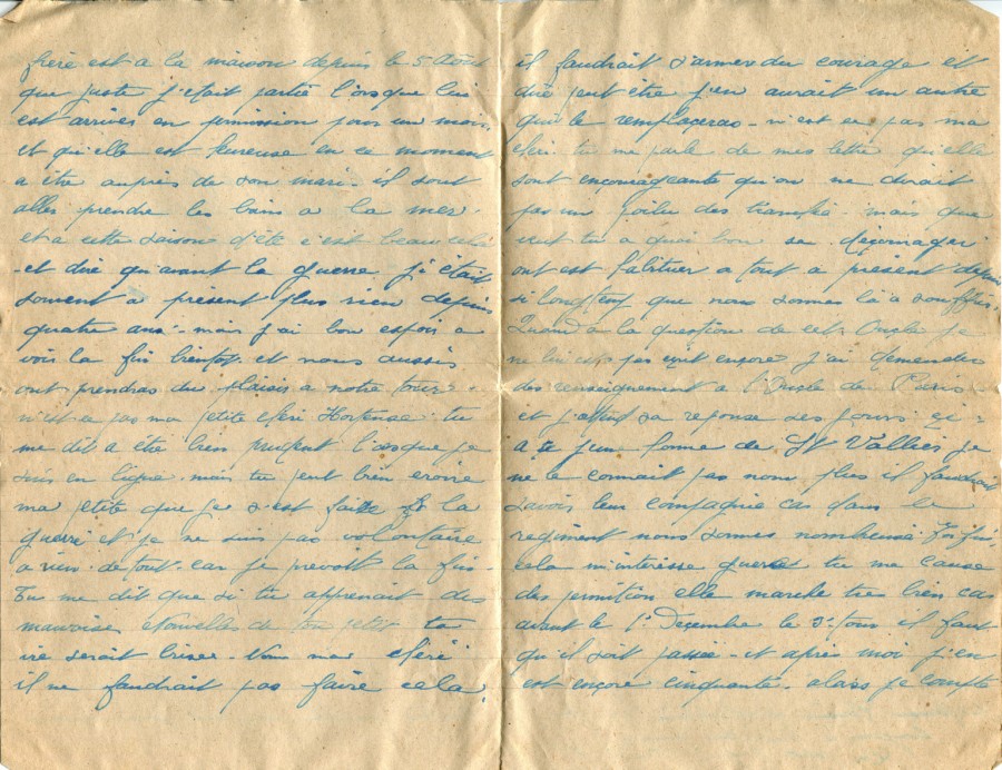 36 - Lettre d'Eugène Felenc adressée à sa fiancée Hortense Faurite datée du 20 août 1915 - Page 2 & 3.jpg