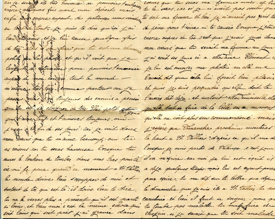 62 - Lettre d'Eugène Faurite adressée à sa fiancée Hortense Faurite datée du 7 octobre 1915- Page 2 & 3.jpg