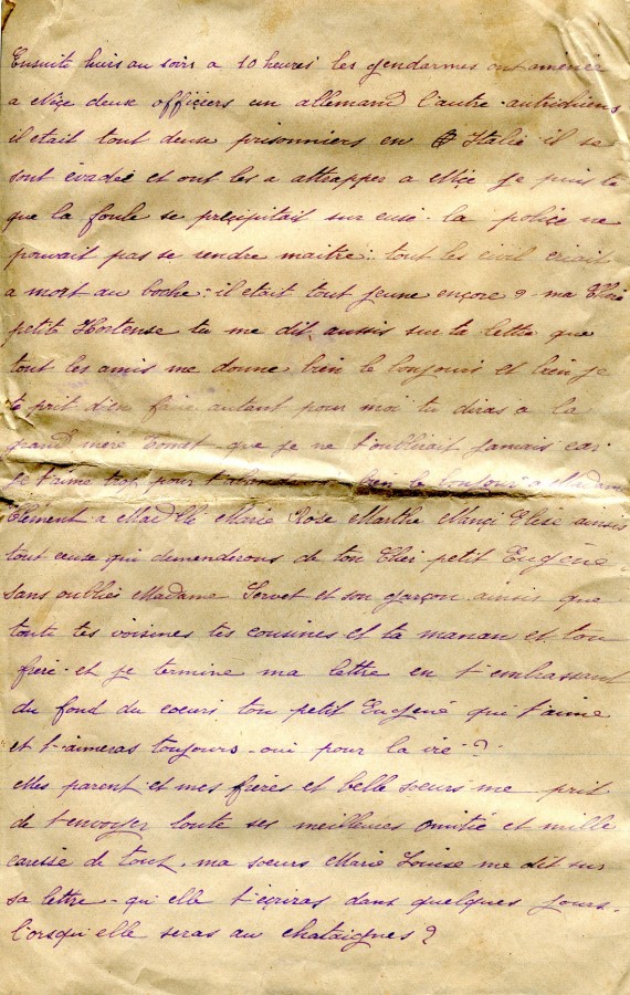 71 - Lettre d'Eugène Felenc adressée à a fiancée Hortense Faurite datée du 14 octobre 1915 - Page 4.jpg
