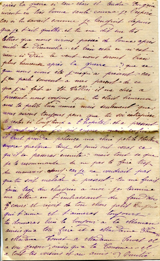 74 - Lettre d'Eugène Felenc adressée à a fiancée Hortense Faurite datée du 19 octobre 1915- Page 4.jpg