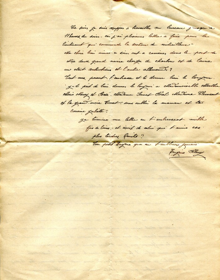110 - Lettre d'Eugène Felenc adressée à sa fiancée Hortense Faurite datée du 22 décembre 1915 - Page 2.jpg