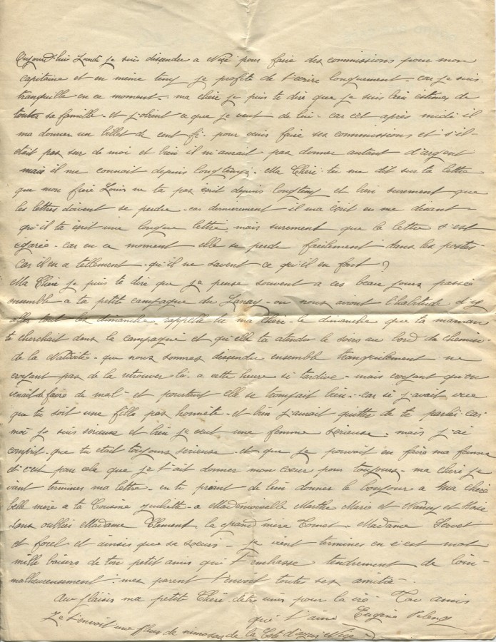 2 - Lettre d'Eugène Felenc à Hortense Faurite datée du 3 janvier 1916- Page 2.jpg